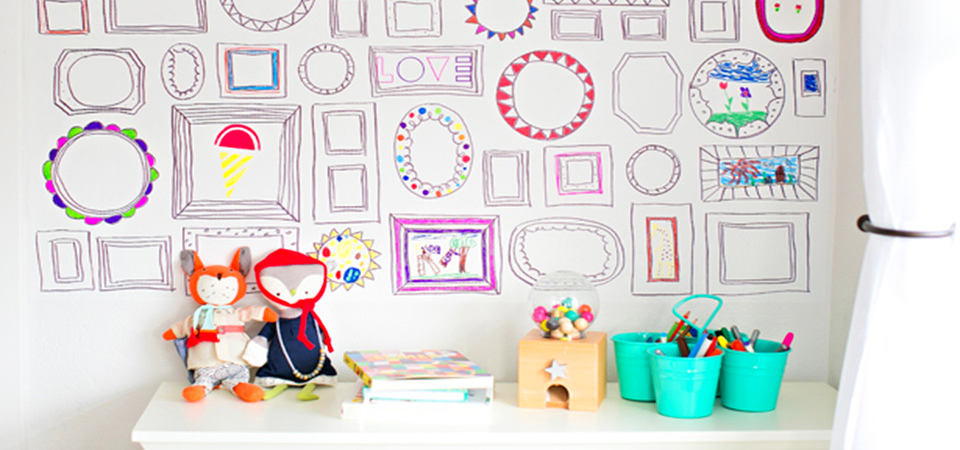 На стенах нужно рисовать: как сделать обои-раскраски для детской