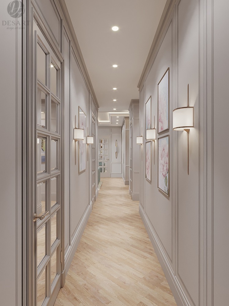 Дизайн коридора в стиле современная классика